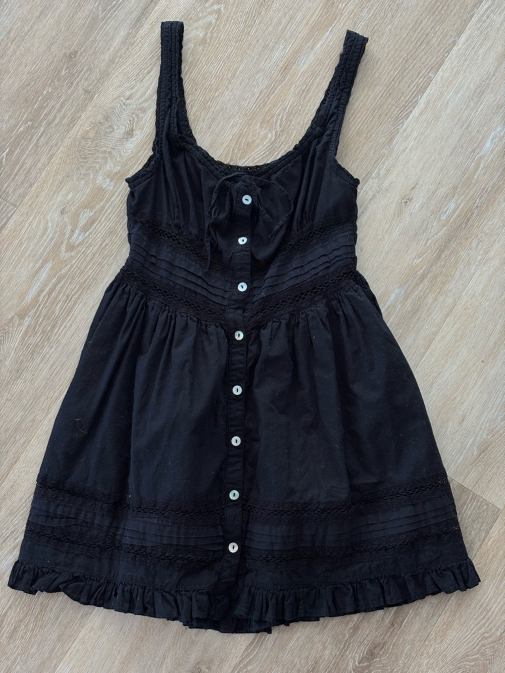 Urban Outfitters Black Button-Front Sundress